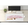 thumbnail image 2 of Nature Computer Mouse Pad, Watercolor Blooming Cherry Tree in the Park with Wooden Bench Floral Artwork Print, Rectangle Non-Slip Rubber Mousepad X-Large, 35" x 15", Pink Brown, by Ambesonne, 2 of 2