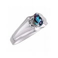 thumbnail image 3 of RYLOS Mens Rings Sterling Silver Classic Design 7X5MM Oval Gemstone & Diamond  Alexandrite June Birthstone Ring Size 8, 3 of 6
