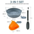 thumbnail image 4 of Air Fryer Silicone Liners 2 Pack 6.75 Inch Reusable Non Stick Basket for Small Air Fryer, Food Safe Heat Resistant, Easy Clean Accessories, 4 of 7