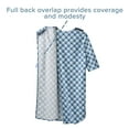 thumbnail image 6 of Silverts Adaptive Exam Gown for Men, Snap Fasteners- Blue Plaid, Small, 1 Ct, 6 of 7