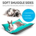 thumbnail image 7 of Paw Inspired Snuggle Bunny Bed for Rabbits, Cat and Other Small Pets and Animals | Reversible Fleece Bedding with Padded Sides (Gray/Green), 7 of 7