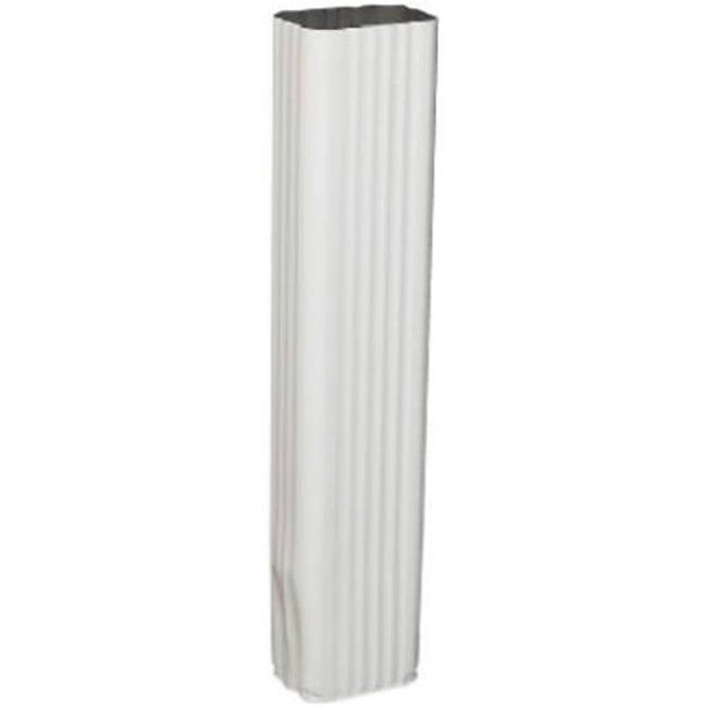 Gutter Downspout Extension, White Galvanized Steel, 15 In. - 33075