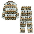 thumbnail image 3 of DISNIMO Horse Aztec Print Women 2 Piece Pajama Set Long Sleeve Sleepwear with Long Pants Button Down Pj Lounge Sets Casual Comfy Loungewear Nightwear with Pockets, XS, 3 of 7