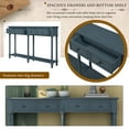 thumbnail image 6 of Historyli Go5H Farmhouse Console Sofa Table, Easy To Assemble, Classic Solid Wood Entryway Table, With 2 Drawers, Bottom Storage Shelves,For Living Room, Hallway, Bedroom, 6 of 9