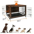thumbnail image 4 of Dog Crate Furniture Kennel, Medium/Large Dog 38.5 inch Doble Dog Crate with Storage Drawers, Modern Side End Table Indoor Wooden Dog House Heavy Duty for Brown, 4 of 7