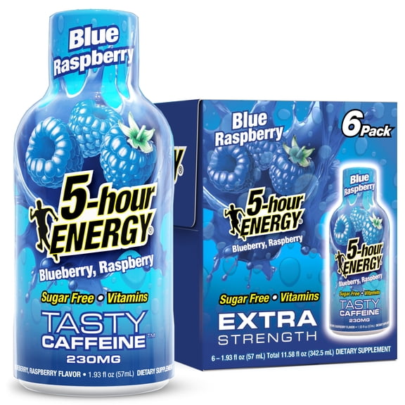 5-hour ENERGY Shot, Extra Strength, Blue Raspberry, 6 Count