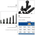thumbnail image 3 of Juego de 450 tornillos autorroscantes de cabeza redonda en cruz PA (negro), 3 of 7