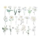thumbnail image 1 of Pegatinas de flores de margaritas blancas transparentes de Uxcell, calcomanías de flores claras de PET, paquete de 40, 1 of 6