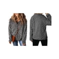thumbnail image 3 of Winter Fleece Jacket for Women Zipper Stand Collar Casual Coats with Pockets Gray S, 3 of 9