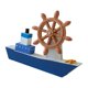 thumbnail image 3 of Modelo de velero de madera, timón náutico, centro de mesa, decoración del hogar con dirección Azul profundo, 3 of 7