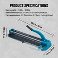 thumbnail image 2 of Accreate Manual Tile Cutter - Double Rails Precision, 48 inch Porcelain Ceramic Cutter with Tungsten Carbide Cutting Wheel, Precision Cutting, Anti-Skid Feet, and Removable Scale, 2 of 8