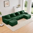 thumbnail image 2 of Miekor Furniture U-Shaped Boneless Sofa,Teddy Fabric No assembly required Curved armrest,Anti-slip Design,Streamlined Design 32D High Density Sponge,Full Compression Vacuum Packag,For Studies No5001, 2 of 9
