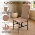 thumbnail image 2 of SYNGAR 5 Piece Kitchen Table and Chairs Set for 4, Faux Marble Dining Table with 4 Upholstered Chairs, Breakfast Nook Dining Set, Khaki Chair/White Tabletop, 2 of 9