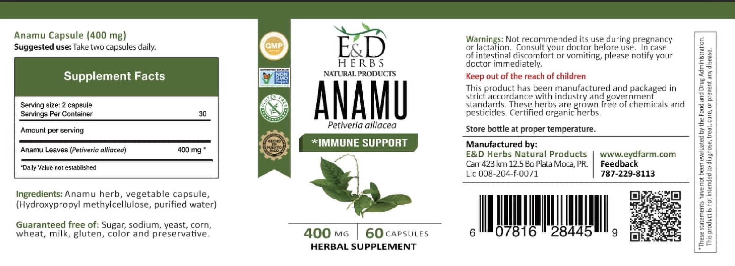 E&d Herbs Anamu  Para Un Soporte Inmune