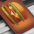 thumbnail image 6 of Hamburger Yummy Fast Food Faux Leather Travel Luggage Tag, 6 of 7