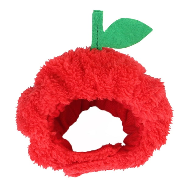 Sombrero para mascota, disfraz de , accesorio con forma de manzana para gatos y perros pequeños, gorro decorativo suave, cálido y cómodo para