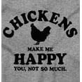 thumbnail image 2 of Chickens Make Me Happy Funny Country Crewneck T Shirts Boy Girl Teen Brisco Brands L, 2 of 6
