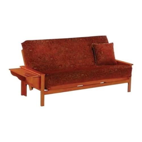 Night And Day Seattle Full Wood Futon Frame In Teak Walmart Com Walmart Com