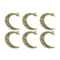thumbnail image 1 of Decorative Moon Pendants, Fine Alloy Charms Designed for Necklace Crafting, 1 of 5
