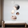 thumbnail image 3 of Designart "Boho Half Circles in Rose Gold III" Abstract Metal Wall Art Set of 5 Piece, 3 of 5