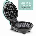 thumbnail image 3 of Electric Nonstick 4.5Inch Mini Waffle-Maker,Compact Design Sandwich, Eggs, Easy to Clean Red EU Plug, 3 of 5