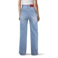 thumbnail image 6 of Wide Leg Jeans Woman High Waisted Trendy Pull On Elastic Waist Drawstring Stretchy Denim Jean Pants with Pockets Sky Blue M, 6 of 6