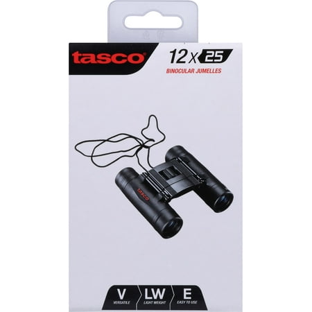 UPC: 0046162094686 | Tasco Essentials Binoculars 12x25mm  Roof Prism  MC  Black  Boxed