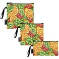 thumbnail image 2 of Haosy 3 Pack Reusable Ziploc Bags BPA Free Healthy Food Storage Bag Leakproof Sandwich Snack Freezer Bags Oranges Kiwi Slices Grape, 2 of 7