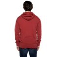 thumbnail image 2 of Beimar Drop Ship Unisex 8.25 oz. 80/20 Cotton/Poly Pigment-Dyed Hooded Sweatshirt - RED - S, 2 of 3