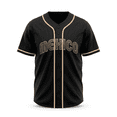 thumbnail image 1 of Casaca Jersey Béisbol México Bordado Colores Verde Negro Rojo Diseño Clásico Botones Cuello Redondo, 1 of 5