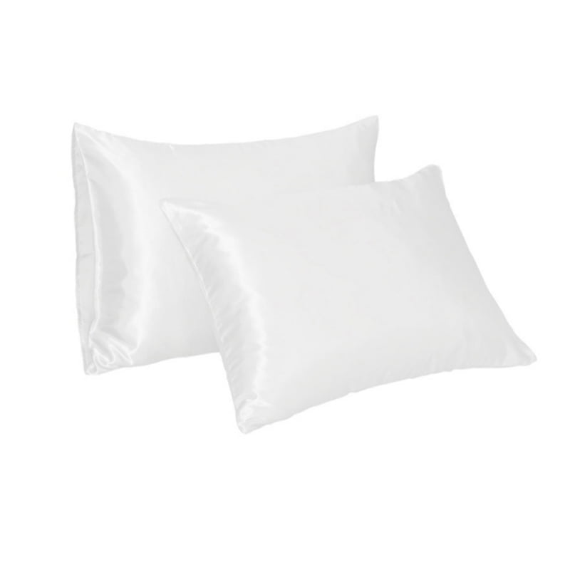 Details about   Set of 2 Soft Silk Pillowcase Satin Pillow Cases Cushion Covers Queen Standard 