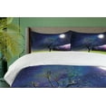 thumbnail image 4 of Ambesonne Tree Duvet Cover Sets, Full Moon Galaxy Grass, 2-Queen, Green and Navy, 4 of 7