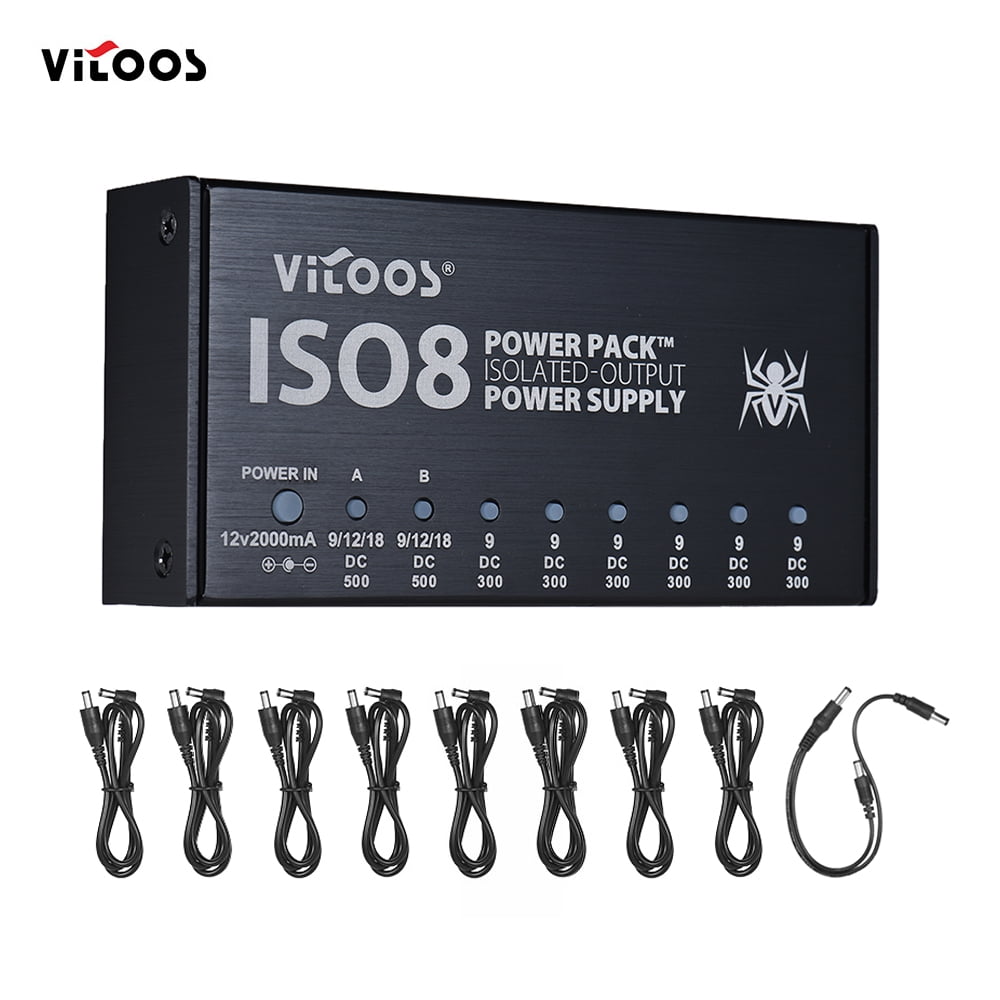 VITOOS ISO8 Compact Size Guitar Effects Power Supply Power