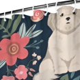 thumbnail image 3 of Shih Tzu Dog and Flower Floral Shower Curtain 72"x84" ,Bathroom Decorative Shower Curtains Set with 12 Hooks,Modern Waterproof Washable Shower Curtain, 3 of 6