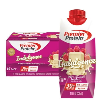 Premier Protein 30g High Protein Shake, Indulgence White Chocolate Raspberry 11 fl. oz., 15 pk.