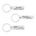 thumbnail image 3 of 3pcs Stainless Key Ring Key Decors Father's Day Key Ring for Father Festival Family, 3 of 6