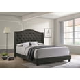 thumbnail image 2 of Sonoma Upholstered Eastern King Wingback Bed Grey, 2 of 6