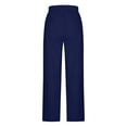 thumbnail image 6 of Juslio Womens Pants High Waist with Pockets Casual Elastic Waist Linen Linen Pants S, 6 of 7