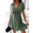 thumbnail image 3 of WILLBEST Robes Confortables Manches Courtes Imprimé à Pois Robe à Lacets Femmes Été, 3 of 6