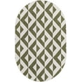 thumbnail image 2 of Rugs.com Jill Zarin Outdoor Collection Rug – 5' 3 x 8' Oval Green Flatweave Rug Perfect For Living Rooms, Large Dining Rooms, Open Floorplans, 2 of 9