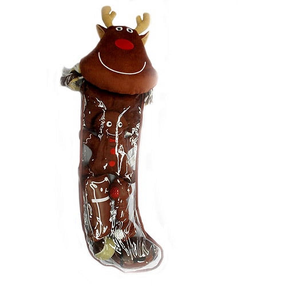 Pet Christmas Stocking with 8 Dog Toys