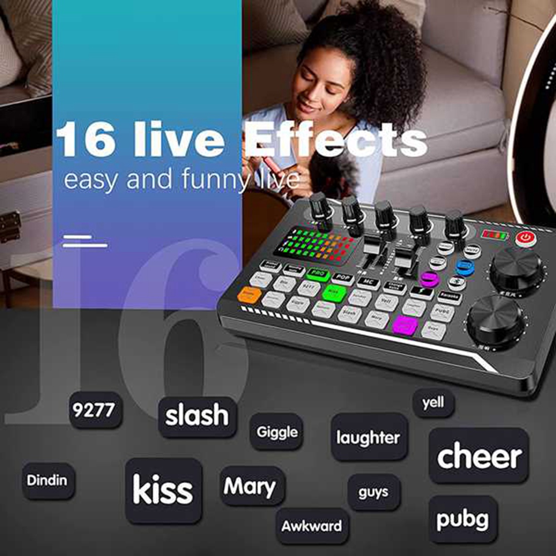 F998 Sound Card Kit,BM-800 Microphone Kit,with Live Sound Card,Audio Mixer Condenser PC Gaming Mic,for Streaming/Games