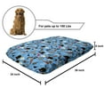 thumbnail image 2 of Pirates Pet Bed, Piratical Accessory Ornament Vintage Buccaneer Sailor Elements Illustration on Blue, Resistant Pad for Dogs and Cats Cushion with Removable Cover, 24" x 39", Multicolor, by Ambesonne, 2 of 4