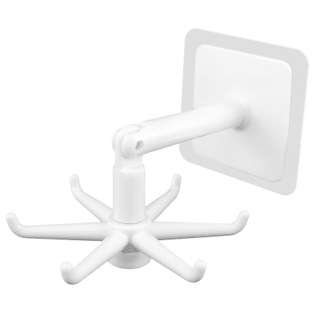 

DANDELIONSKY 4pcs Rotating Hook Rack with 6-Hooks Wall-Mounted Storage Self-Adhesive Hook Kitchen Storage Bracket Kitche