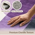 thumbnail image 6 of ODIKA 3'x5' Washable Accent Rug Plum Purple Minimalist Abstract Gradient Panels Frame for Bedside, Nursery Room, Pet Friendly & Non-Shedding, 6 of 7