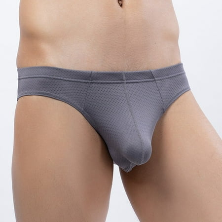 

Sexy Men Nylon Briefs Cool Solid Color Low-rise Underwear Bikini Pouch Panties