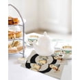 thumbnail image 4 of Japanese Style Kitchen Dish Towels for Drying Dishes Set of 4, Grey Farmhouse Owl Birds Branches Waffle Weave Microfiber Hand Tea Bathroom Towels Quick Dry & Absorbent Towel 12x12, 4 of 7