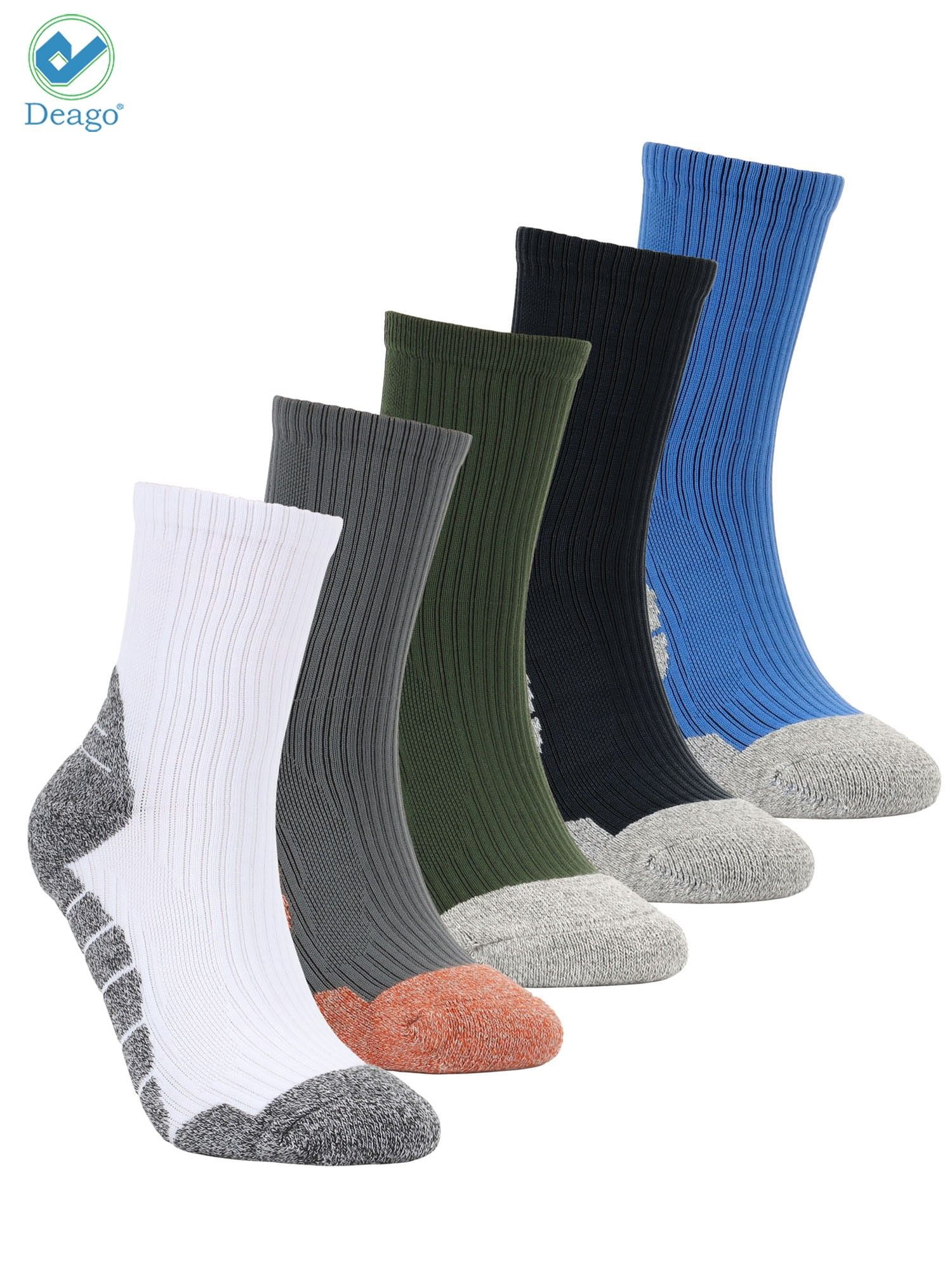 Deago 1 Pairs Men's Athletic Ankle Socks Low Cut Cushioned Comfort Cotton Running Socks Size 8-12 (Blue)