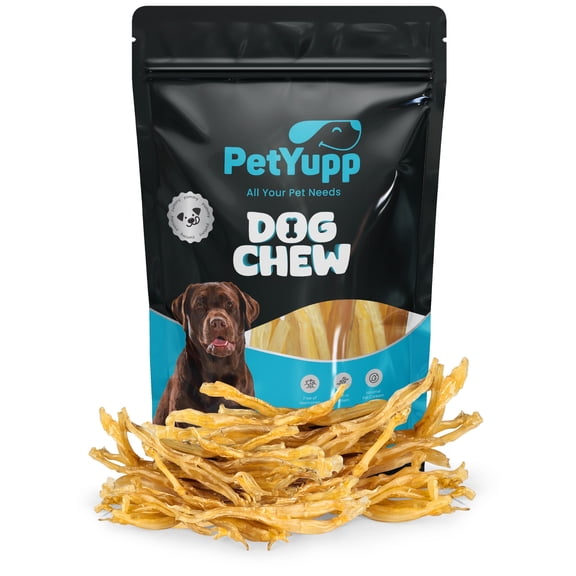 PetYupp Beef Tendon Dog Chews, Natural & Single Ingredient Dog Treats, 14oz