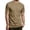 Khaki, variant on NinXxx Men's Solid Short Sleeve Crewneck Everyday Basic Comfort Top White XL